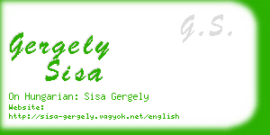 gergely sisa business card